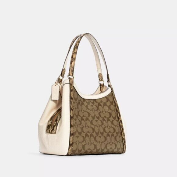 Brand New Coach Kristy Shoulder Bag In Colorblock Signature Canvas 129-111123 - Picture 2 of 5